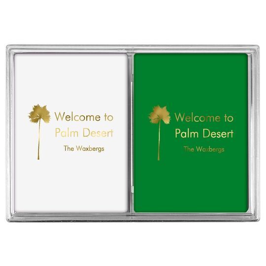 Palm Tree Silhouette Double Deck Playing Cards
